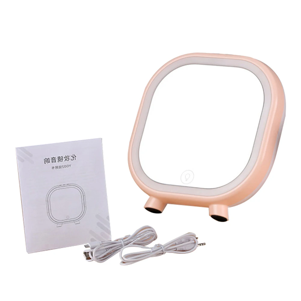 Portable LED Lighted Makeup Mirror With Wireless Bluetooth Sound Lamp Multifunctional Cosmetic Tool New | Красота и здоровье