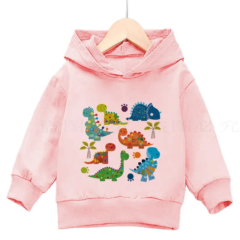 

children Cartoon Dinosaur Boys Sweatshirts for Little Kids Hoodies Clothes 5-14 Years Autumn Children Long Sleeve Shirts Cotton
