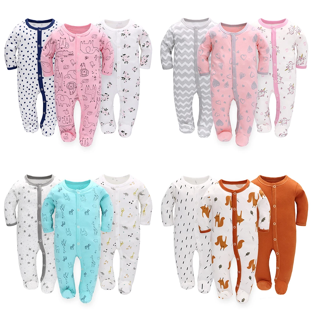 

2022 Baby Rompers Super Soft Baby Boy Girl Clothes Cotton One Pieces Full Sleeve Infant Jumpsuits Newborn Clothing Pajamas 0-12M