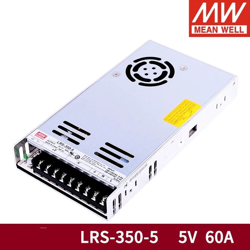 MEAN WELL LRS импульсный источник питания AC DC SMPS 220V 5V 12V 24V 36V 48V блок трансформатор