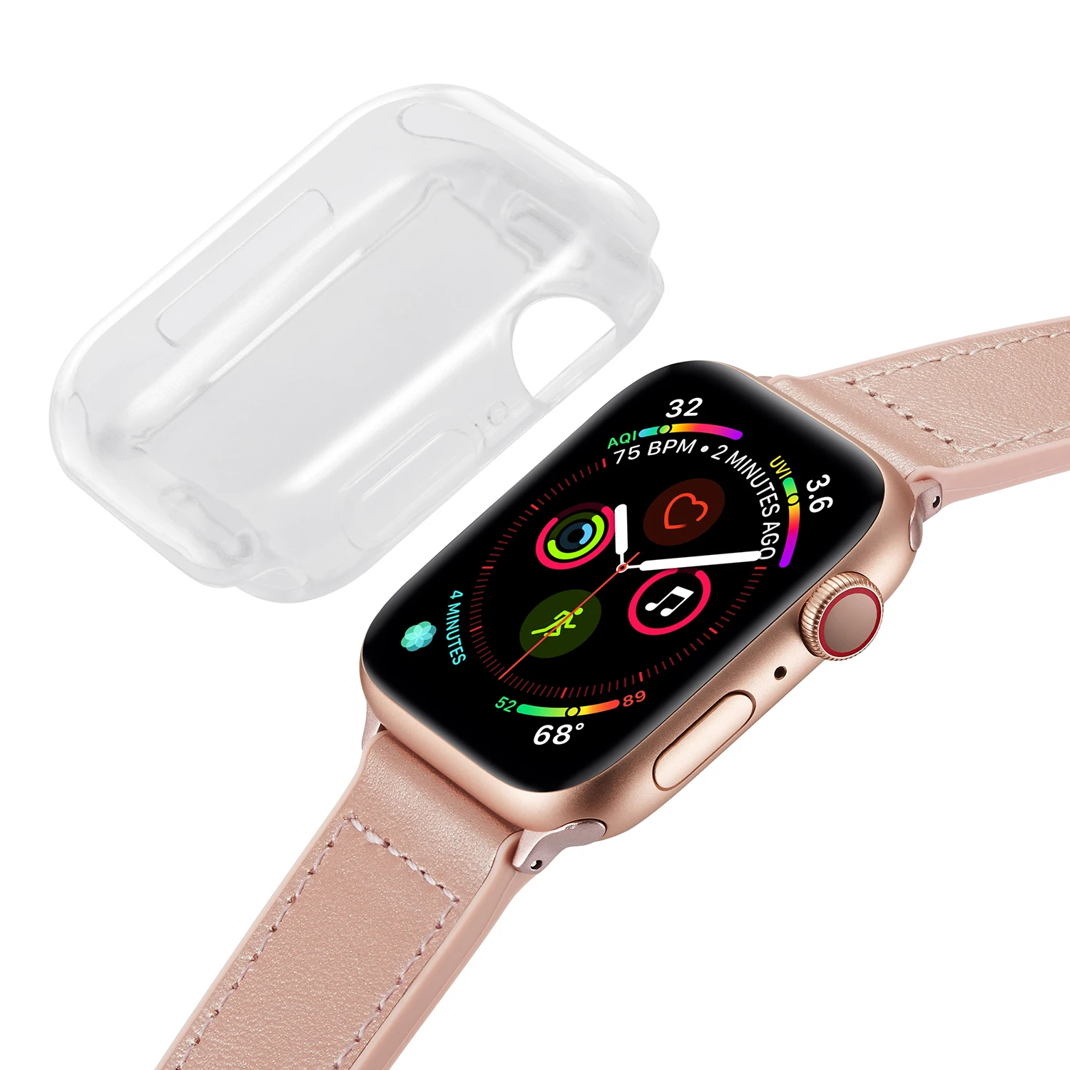 

Ultra-thin Soft TPU Full Coverage Transparent Protective Case Cover Shell for apple watch 4 44mm 40mm Frame Protector for iwatch