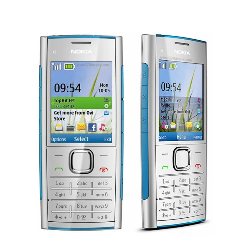 Nokia X2-00 Bluetooth FM MP3 MP4 плеер оригинальный X2 поддержка русской клавиатуры дешевый