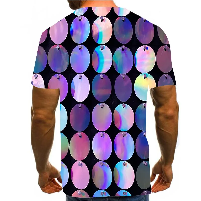 

Men's Cricle Shirt 3D Print T-Shirt Summer Graphic Tees Pattern Tops