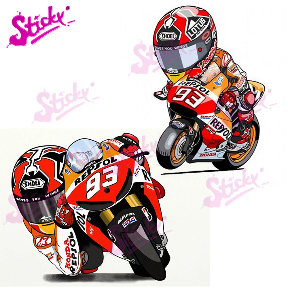 STICKY Motorcycle Racing Racer Anime Badge Brand Car Sticker Decal for Bicycle Accessories Laptop Helmet Trunk Stickers | Автомобили и