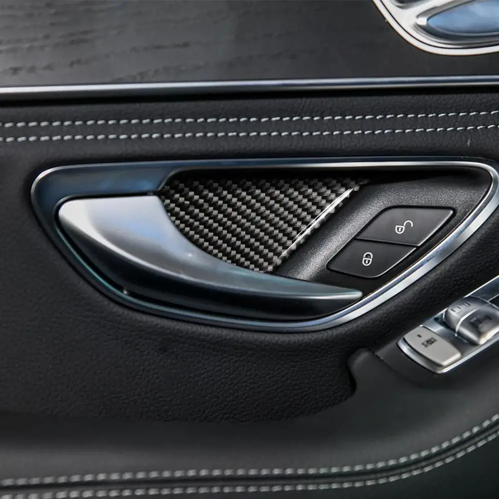 4 x наклейки из углеродного волокна для автомобиля с дверной ручкой крытые крышки