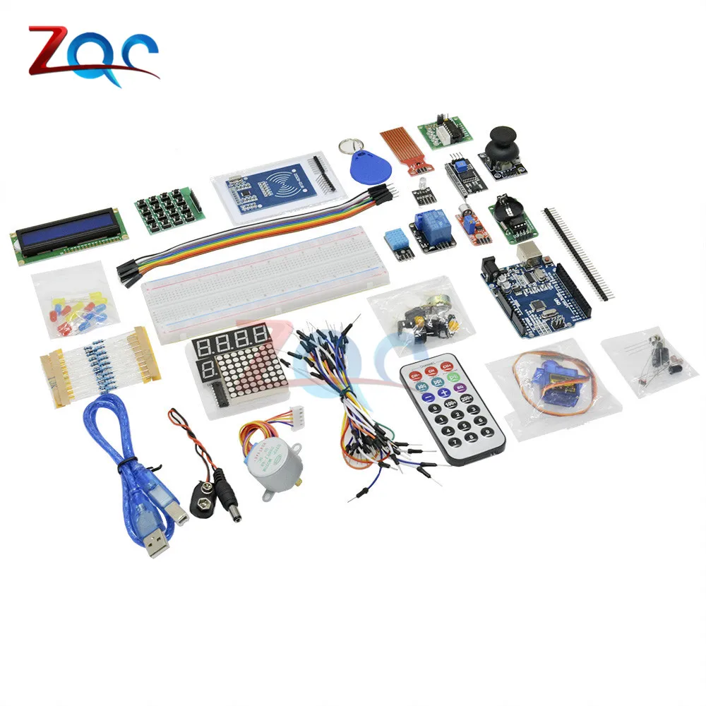 1 set For Arduino UNO R3 Starter Kit Basic Learning Suite Upgraded Stepper Motor LCD1602 LED LCD Jumper Wire ONE | Инструменты