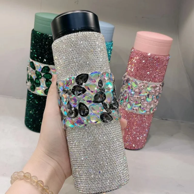 Алмазный термос из нержавеющей стали вакуумная фляжка стакан чашка для молока