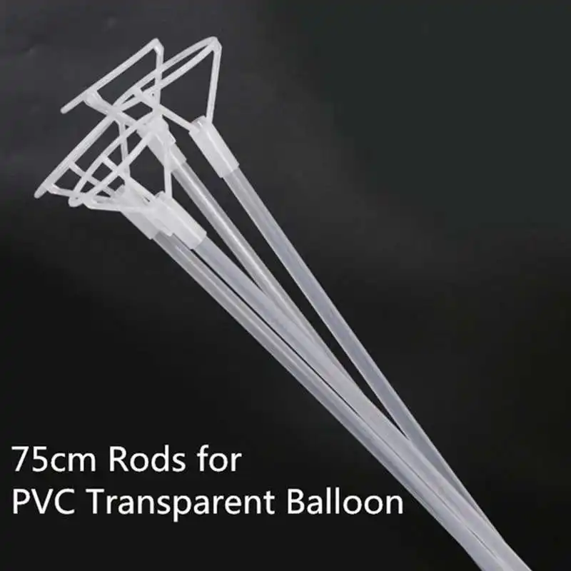 

50Pcs/Lot 40cm Balloon Sticks Transparent PVC Rods for Balloons Holder Sticks with Cup Party Decoration Accessories