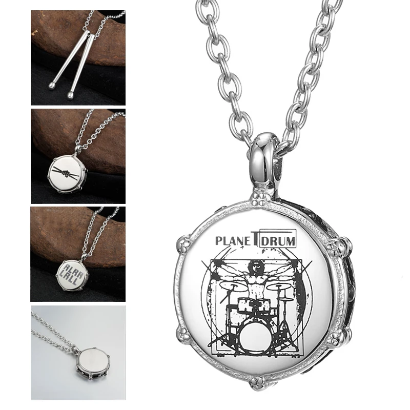 Мужское ожерелье из нержавеющей стали с музыкальными рокерами джазовая лента