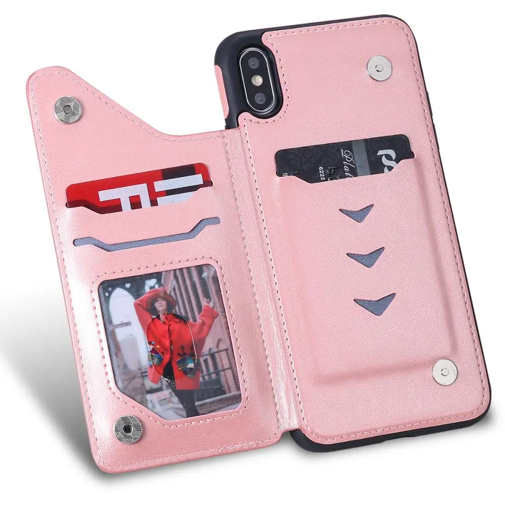 

PU Leather Wallet Case For iPhone XS Max Shockproof Card Slot Kickstand Embossing Cat tree Phone Back Cover