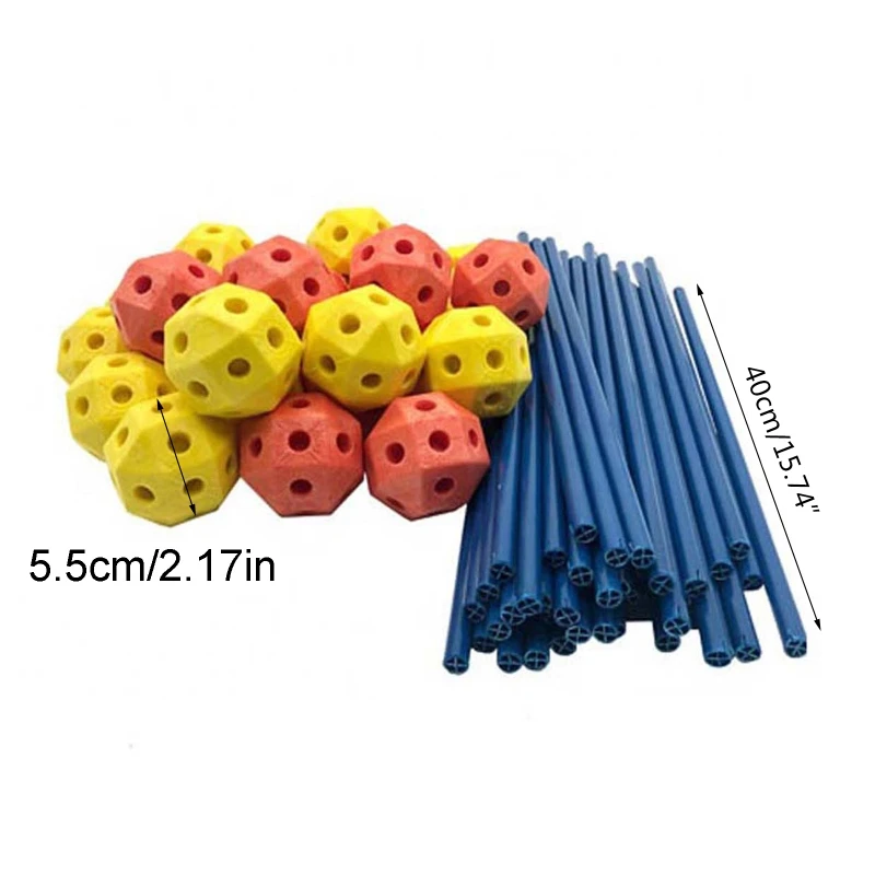 

Kids Construction Fort Building Kit, 69pcs/set Construction Fort Assembling Building Blocks Indoor Outdoor Children DIY Tent Ea