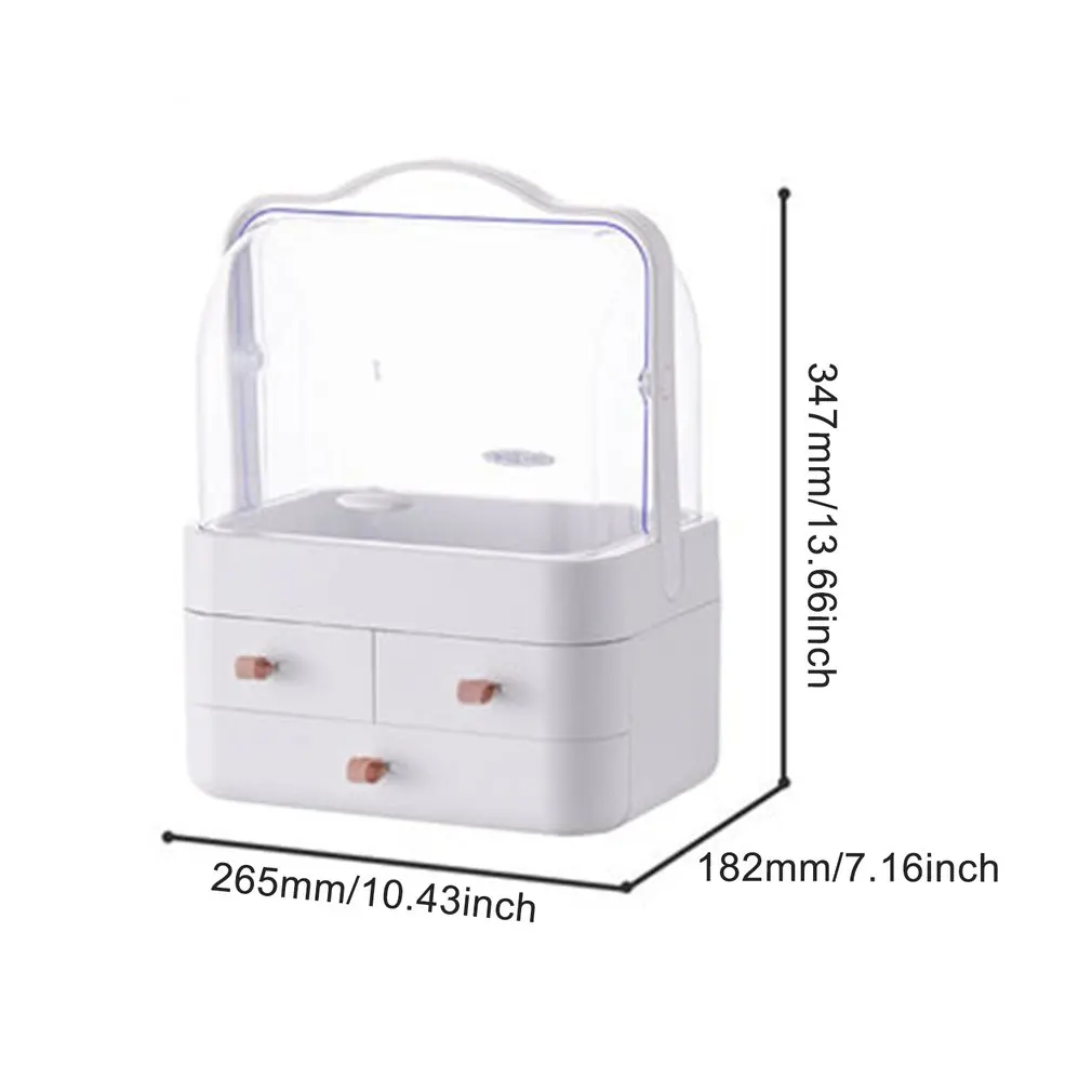 Good quality Dust-proof Cosmetic Box Large Capacity Home Storage Box for Girls Waterproof Dustproof Large Capacity Makeup Box