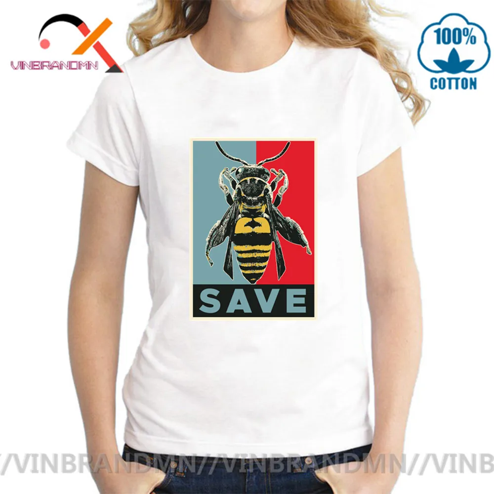 Футболка с надписью Save The Bees волонтерская футболка женская принтом Earth Environmental Bee