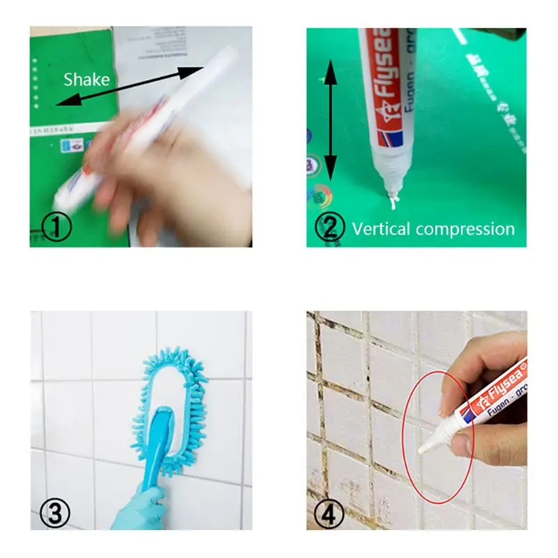 

Home Tile Repair Pen Refill Wall Gap Grout Refresher Marker Odorless Non Toxic Anti Mould For Tiles Floor Kitchen Bathroom Clean