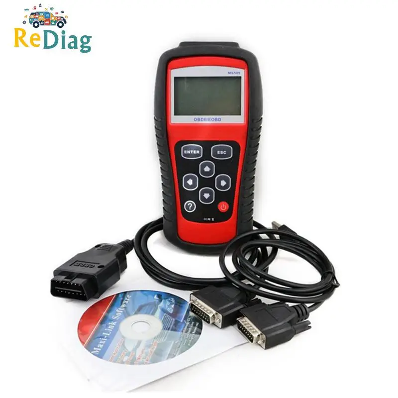 Новейший автомобильный считыватель кодов MS509 OBDII OBD2 работает для США Азии и