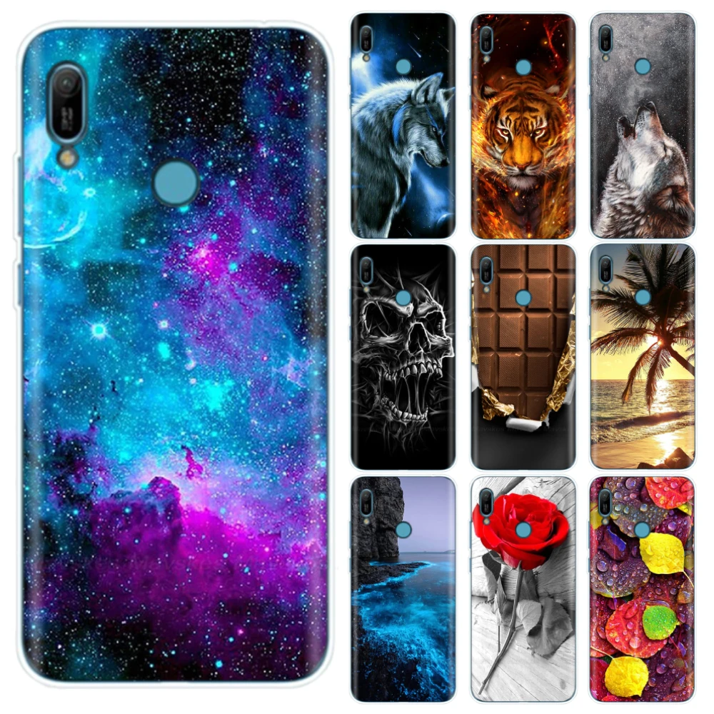 Силиконовый чехол для Huawei Y6 2019 6 09 дюймов MRD LX1 LX1F телефона задняя крышка Мягкий