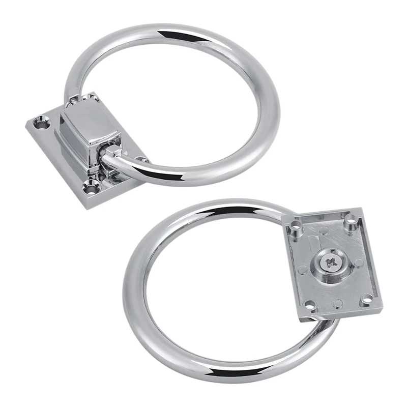 

2 Pcs 111 X 56 X 38 Mm Zinc Alloy Drop Pull Ring Wardrobe Pull Handle With Screws Door Knocker Pull Handle, Silver