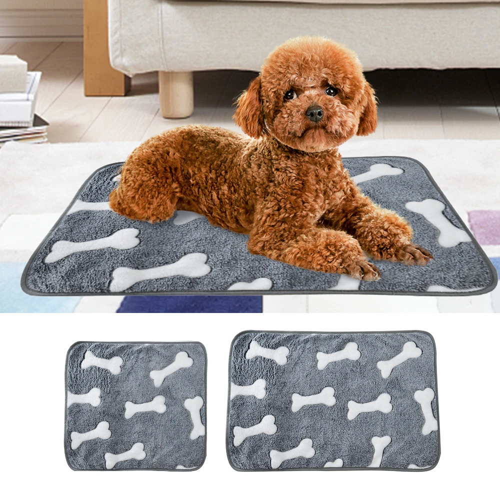 

Reusable Pet Dog Soft Bed Sleeping Kennel Cat Double Layer Plush Nest Pad Mat Cushion Cat Mattress Puppy Blanket