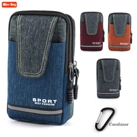 universal waterproof oxford cloth cell phone bag for samsungiphonehuaweinokiaxiaomi wallet case belt pouch coin purse pocket