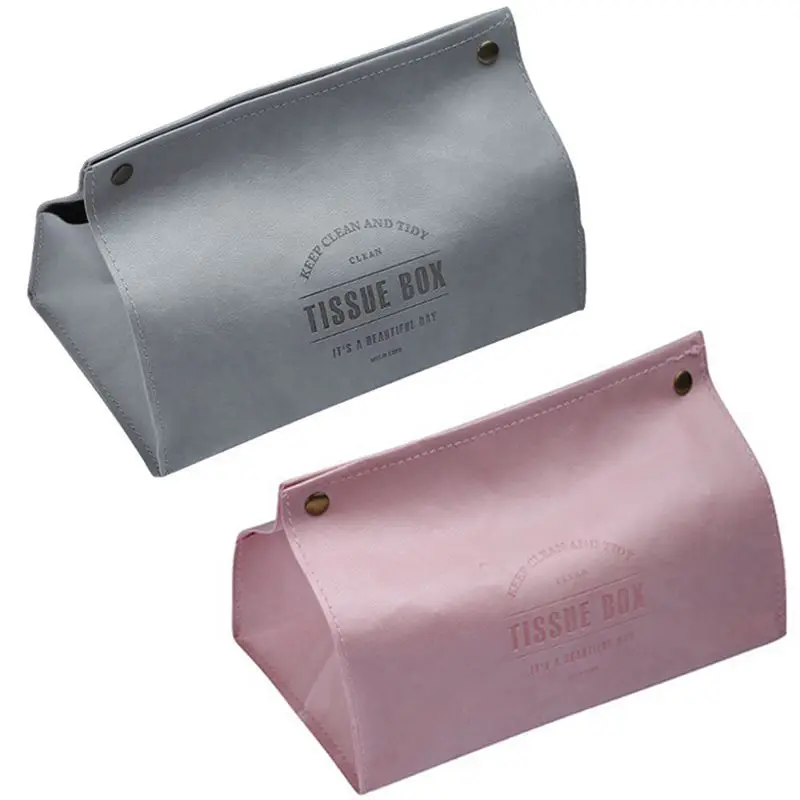 2 шт. из искусственной кожи ткани почтовый ящик складной держатель для салфеток