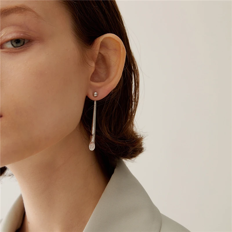 HUANZHI 2022 новые панковские посеребренные металлические серьги-гвоздики с цветком