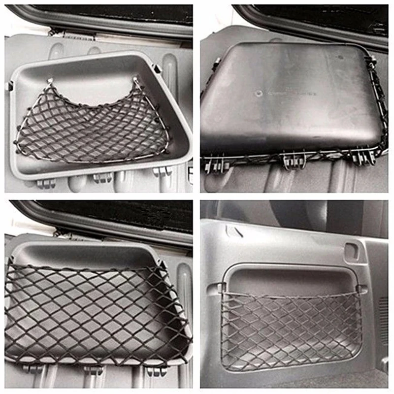 

High Quality Car Tuck Net String Bag Pocket Black For Benz Smart Fortwo 451 2009-2014 Auto Net Bag Tuck Accessories