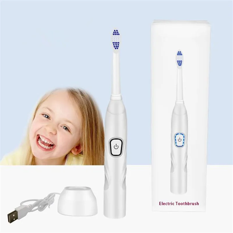 

Professional Sonic Electric Toothbrush 3 Modes Clean Whiten Protect Rechargeable Waterproof With 3pcs Brush Head