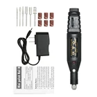 14 шт. миниатюрная электрическая шлифовальная машина, шлифовальная машина с переменной скоростью, вращающаяся гравировальная ручка, набор резных инструментов для фрезерования и полировки