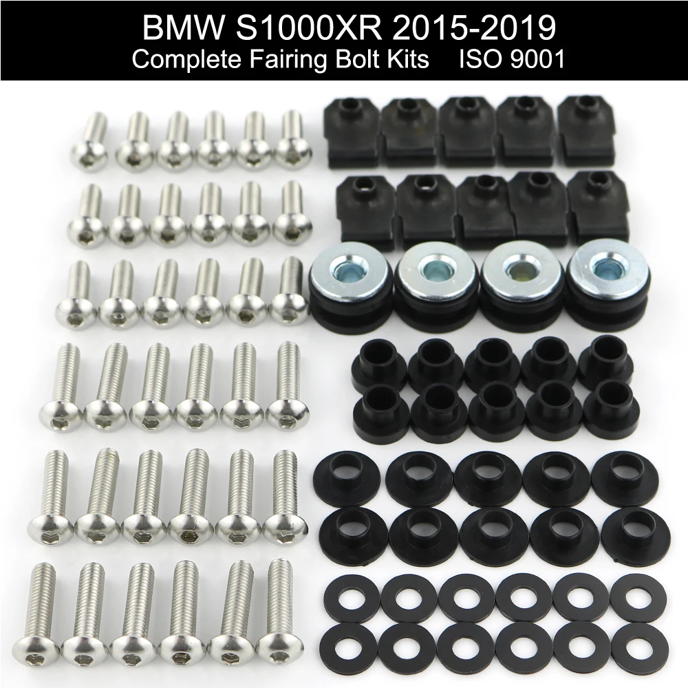 

Fit For BMW S1000XR 2015 2016 2017 2018 2019 Complete Full Fairing Bolts Kit Bodywork Screw Fairing Speed Nuts Stainless Steel