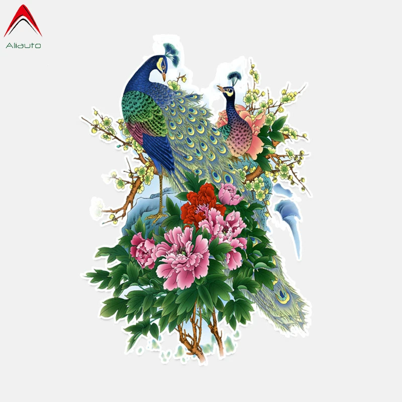 

Самая крутая Автомобильная наклейка Aliauto, аксессуары для декора павлина, графическая Высококачественная силуэтная Водонепроницаемая накл...