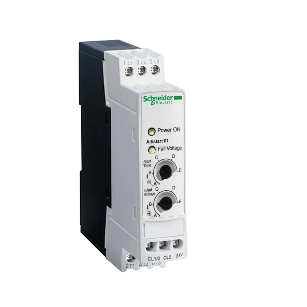 

New ATS01N103FT Three-Phase Soft Starter 200-480V 1.1KW Single Phase 0.37kW 3A 230V with Heat Sink Asynchronous Motor Soft Start