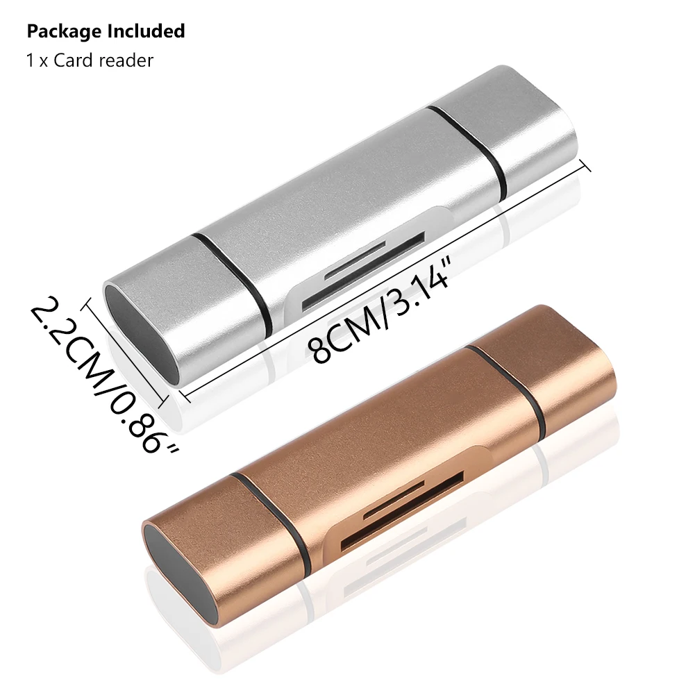 3 в 1 Type C кардридер SDHC SD TF MicroSD Micro USB OTG адаптер для Macbook Huawei Xiaomi Android Phone PC | Мобильные