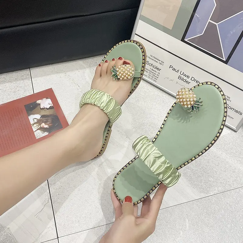 

2021 Summer Fashion Slippers Shoes Women Fruit Summer Sandals Slipper Outdoor Flip-flops Beach Shoes Female Flat Sandals