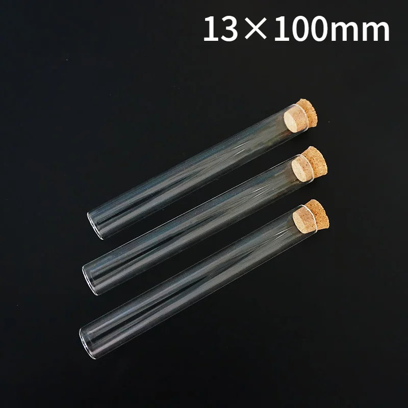 

Лабораторные прозрачные стеклянные пробирки с плоским дном и пробковыми деревянными заглушками, 12 шт./лот Lab 13x100 мм, лабораторный контейнер