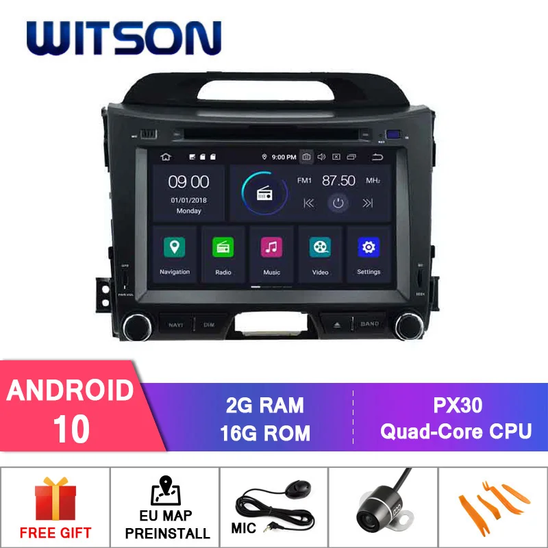 WITSON Android 10 0 IPS HD экран для KIA SPORTAGE R2011 автомобильный DVD 4 Гб RAM + 64 FLASH 8 Octa Core стерео