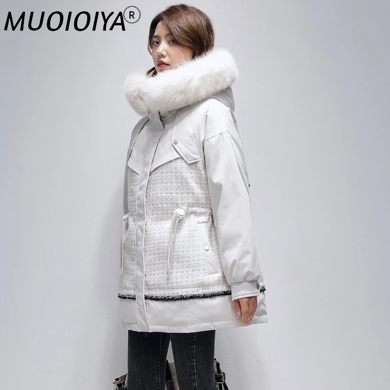 

Fox Fur Collar Coat Women's Puffer Jacket Winter Warm Korean Style Parkas Ladies Casual Outwear Chaquetas De Mujer SQQ507