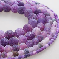 natural stone beads purple weathered agate snake skin stone round loose beads 4 6 8 10 12mm for bracelet necklace jewelry making