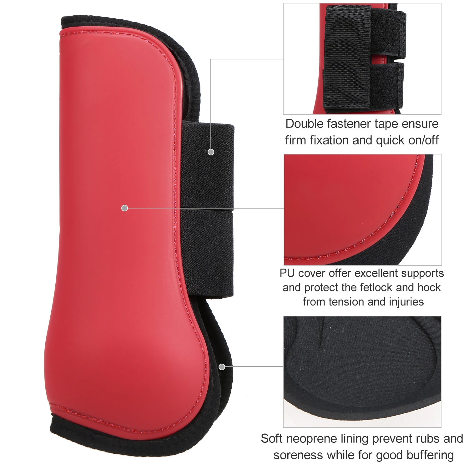 Adjustabl конные сапоги для поврежденного сухожилия искусственная кожа защита