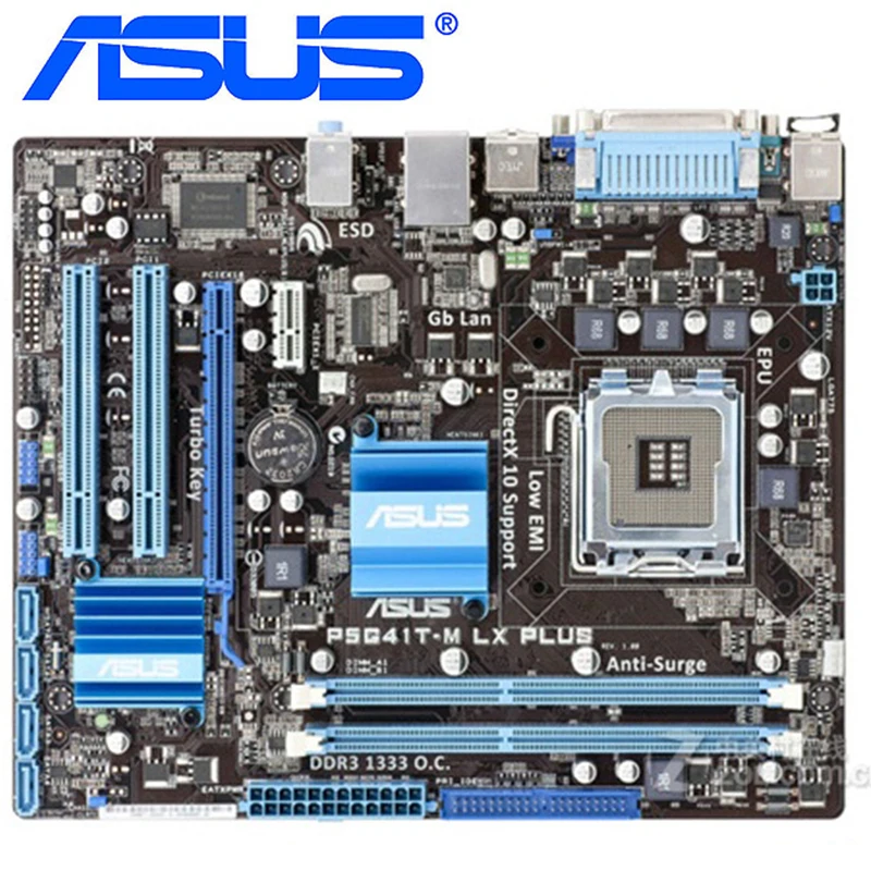 Материнские платы ASUS P5G41T M LX Plus LGA 775 DDR3 8 ГБ для Intel G41 б/у системная плата настольных
