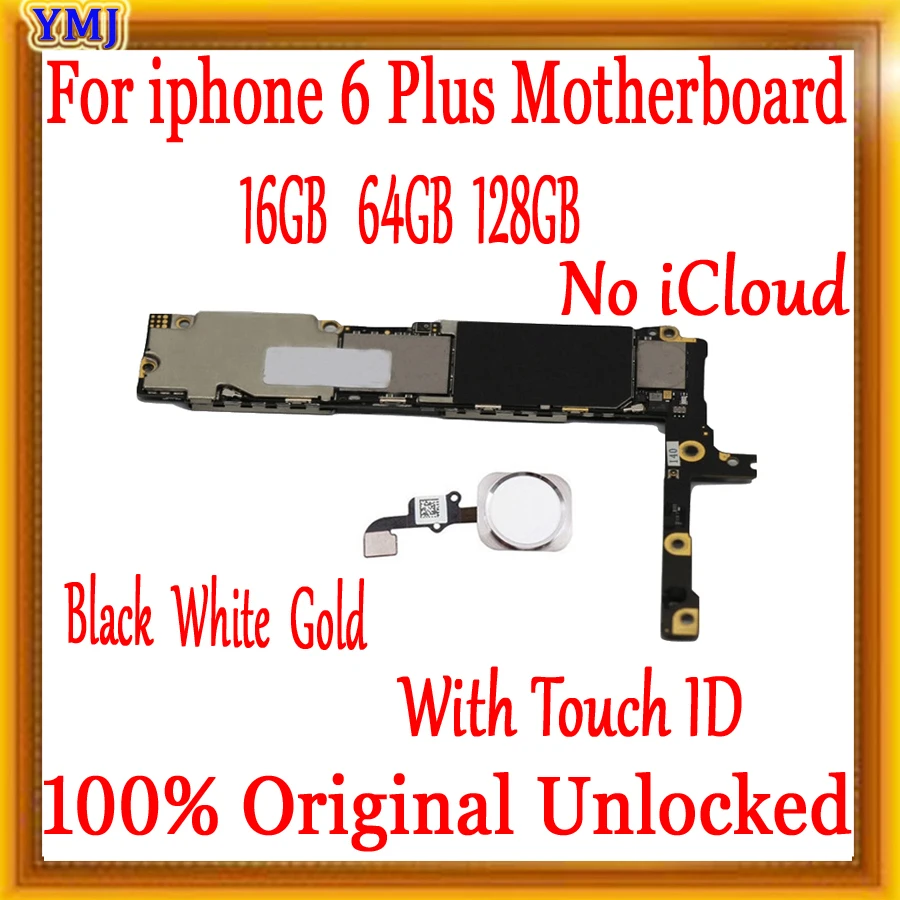 Черная белая Золотая материнская плата для iPhone 6 Plus с сенсорным Идентификатором