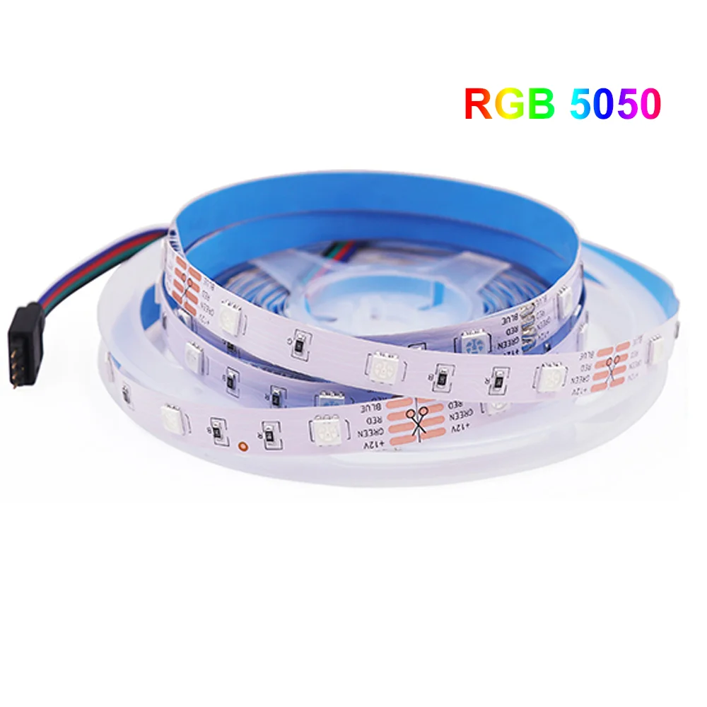 

12V Светодиодные ленты светильник 5 М 5050 Светодиодные ленты RGB 30 светодиодов/m Flexibel светодиодный светильник лента IP65 Водонепроницаемый Диодна...