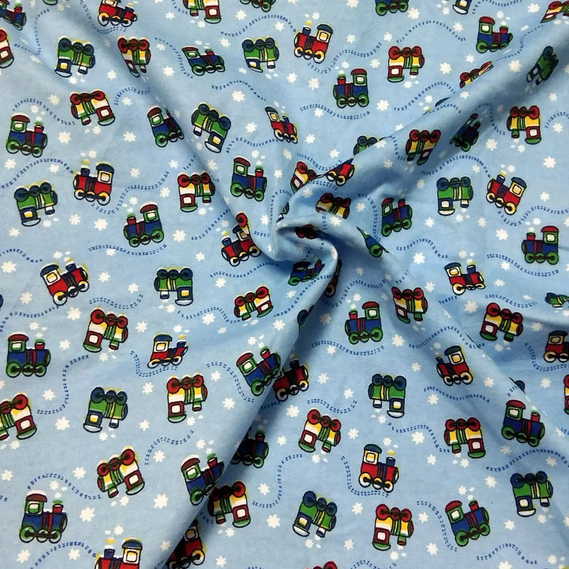 Красивый брендовый дизайн, 50x105 см, Мультяшные животные, самолет, цветы, хлопок, фланелевая ткань, цветочная ткань