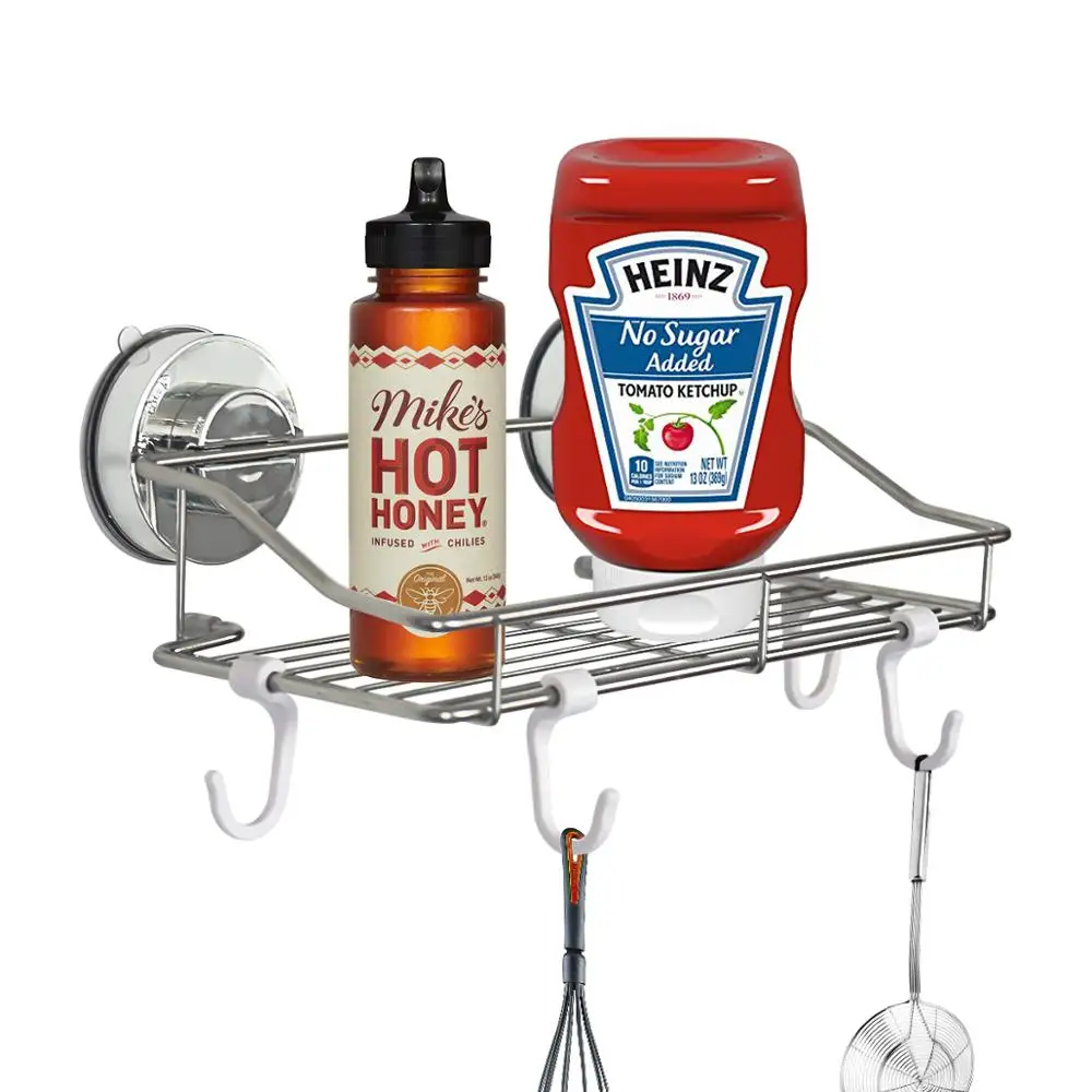 Полка для ванной вакуумный держатель на присоске Душ Caddy корзина из нержавеющей