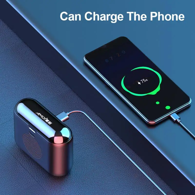 4in1 Bluetooth колонки стерео бас наушники вкладыши TWS True Беспроводной спортивные