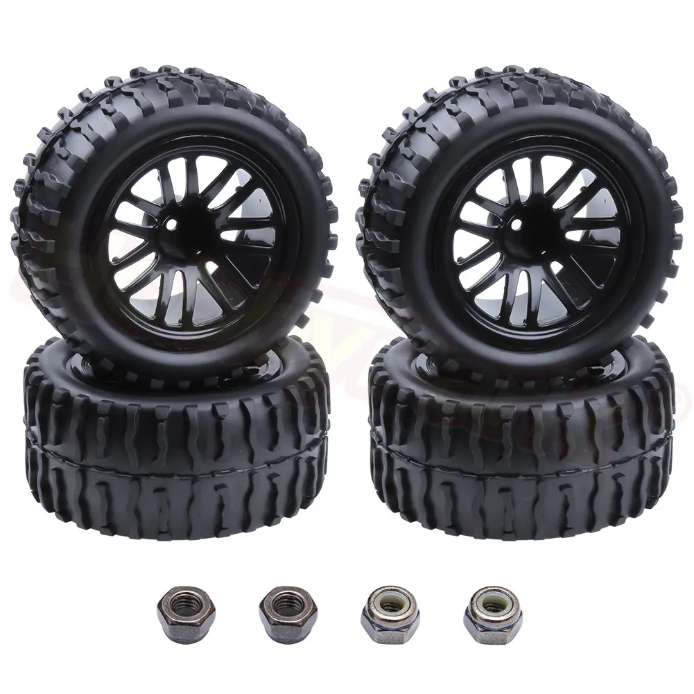4 шт./лот 2 дюйма RC 1/10 Monster Truck шины колеса диски 12 мм вставки из пены для шин Redcat HSP