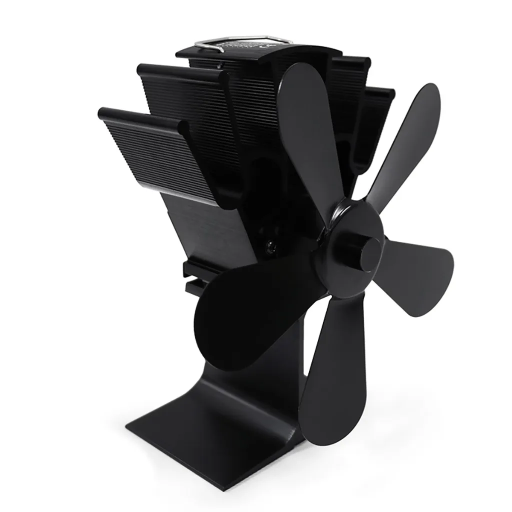 Вентилятор для камина с термометром вентилятор дровяной печи 5 лезвий