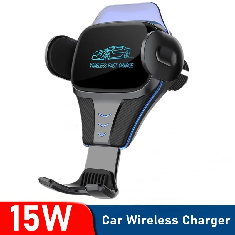 Автомобильное беспроводное зарядное устройство 15 Вт с держателем для Iphone 11 12 Pro Max