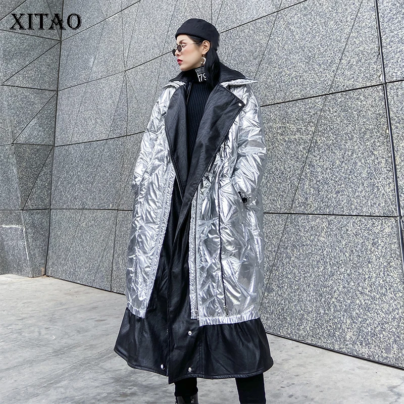 XITAO Pule размер Женская парка модная новинка 2019 зимняя с карманами полный рукав