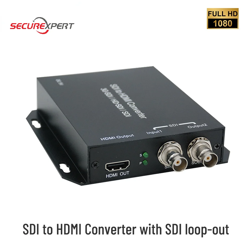 SDI to HDMI Converter Support 3G HD SDI HDMI output signal to audio and image embedded SDI Loopout for Camera Tester Converter