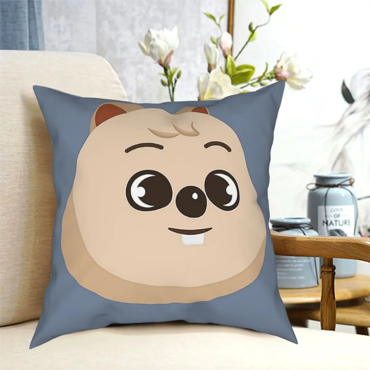 

Skzoo Character - Han Throw Pillow Cushion Cover Decorative Pillowcases Case Home Sofa Cushions 40x40,45x45cm(Double Sides)